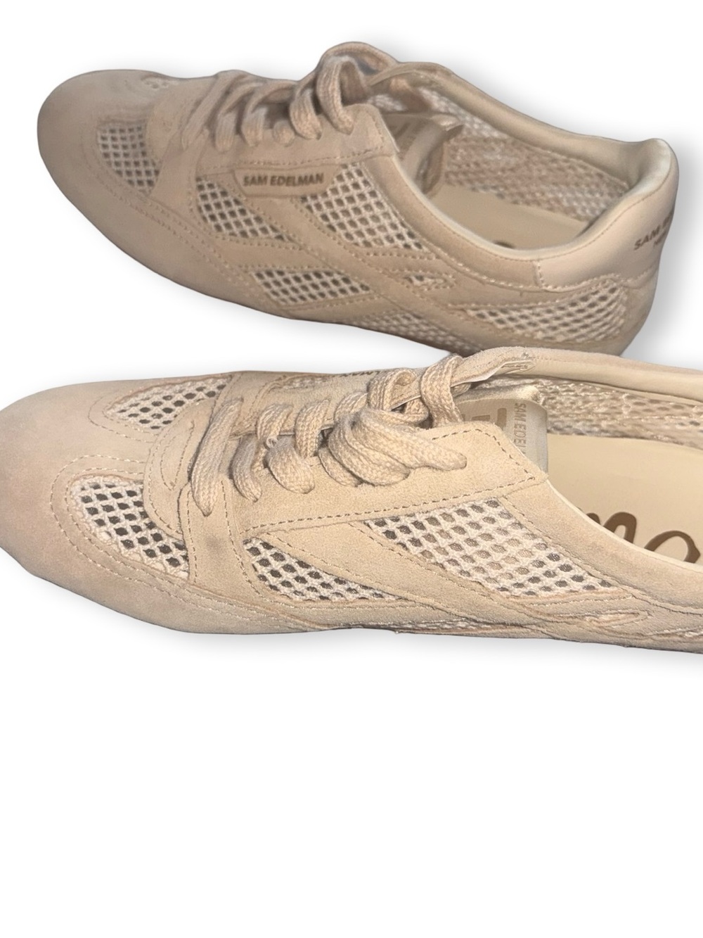 Sam Edelman Women's Neutral Beige Mesh Sneaker - Picture 3 of 6